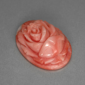 Corallo naturale rosa da 7,89 ct, forma fantasia, opaco