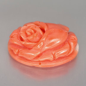 Corallo naturale rosa da 5,90 ct, forma fantasia, opaco