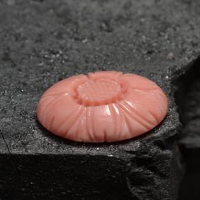 Corallo naturale rosa da 3,66 ct, forma fantasia, opaco