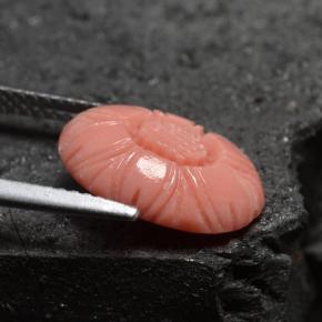 Corallo naturale rosa da 3,66 ct, forma fantasia, opaco