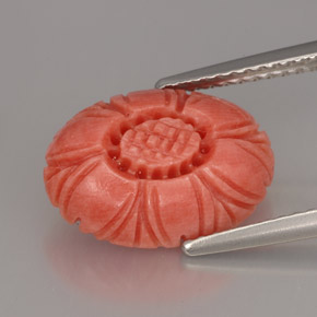 Corallo naturale rosa da 4,16 ct, forma fantasia, opaco