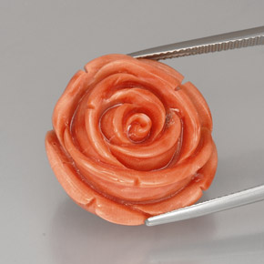 Corallo naturale rosa da 40,94 ct, forma fantasia, opaco