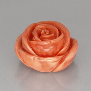Corallo naturale rosa da 40,94 ct, forma fantasia, opaco