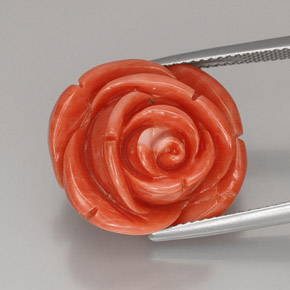 Corallo naturale rosa da 22,75 ct, forma fantasia, opaco