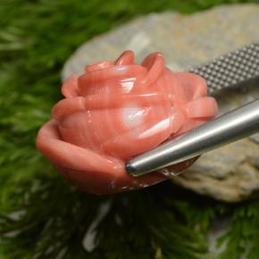 Corallo naturale rosa da 23,75 ct, forma fantasia, opaco
