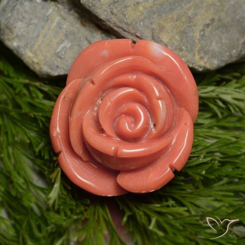 18.78ct Naturale Rosa salmone intenso Corallo, Taglio a fantasia, Opaco