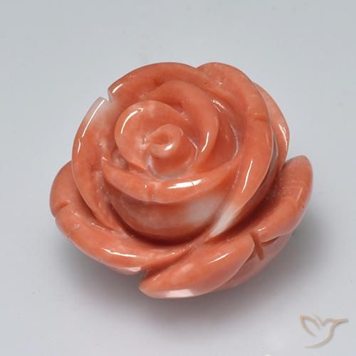 Corallo Rosa medio naturale da 19.58 ct, Taglio a fiore, Opaco