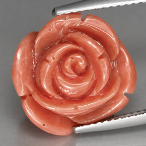 Corallo naturale rosa da 10,23 ct, forma fantasia, opaco