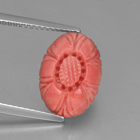 Corallo naturale rosa da 3,52 ct, forma fantasia, opaco