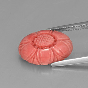 Corallo naturale rosa da 3,52 ct, forma fantasia, opaco