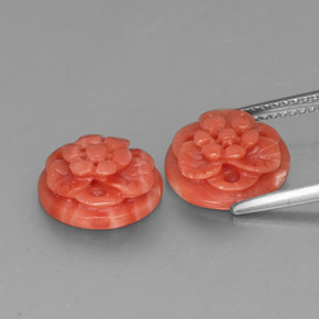 Gemme di Corallo Color salmone naturale da  ct, Forma fantasia, Opaco