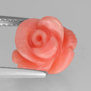 Corallo naturale salmone da 3,61 ct, forma fantasia, opaco