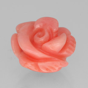 Corallo naturale salmone da 3,61 ct, forma fantasia, opaco
