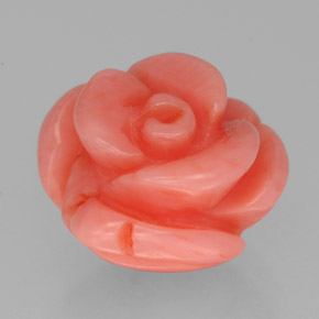 Corallo naturale rosa da 4,44 ct, forma fantasia, opaco