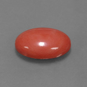 Corallo naturale rosa da 3,33 ct, taglio ovale, opaco