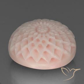 Corallo Rosa salmone naturale da 24.56 ct, Taglio a fiore, Opaco