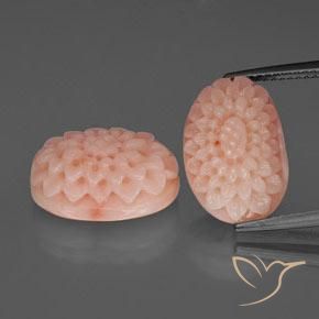 Corallo naturale rosa da 14,42 ct, forma fantasia, opaco