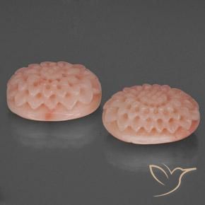 Corallo naturale rosa da 14,42 ct, forma fantasia, opaco