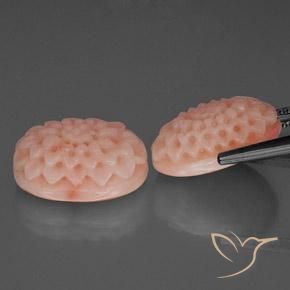 Corallo naturale rosa da 14,42 ct, forma fantasia, opaco