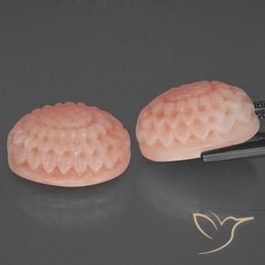 Gemme di Corallo Rosa medio naturale da 17.76 ct, Taglio a fantasia, Opaco