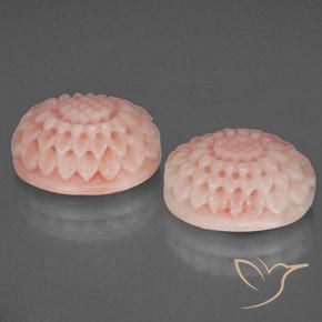 Gemme di Corallo Rosa cipria naturale da 17.46 ct, Taglio a fantasia, Opaco