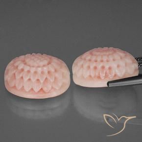 Gemme di Corallo Rosa cipria naturale da 17.46 ct, Taglio a fantasia, Opaco