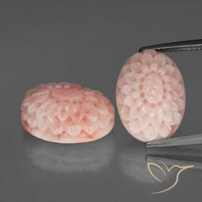 15.99ctw Naturale Rosa medio-chiaro Corallo, Taglio a fantasia, Opaco