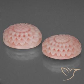 Gemme di Corallo Rosa medio-chiaro naturale da 15.99 ct, Taglio a fantasia, Opaco