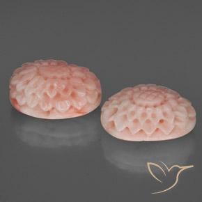 Gemme di Corallo Rosa cipria naturale da 15.10 ct, Taglio a fantasia, Opaco