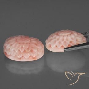 Gemme di Corallo Rosa cipria naturale da 15.10 ct, Taglio a fantasia, Opaco