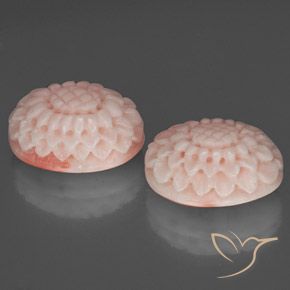 Gemme di Corallo Rosa cipria naturale da 16.70 ct, Taglio a fantasia, Opaco