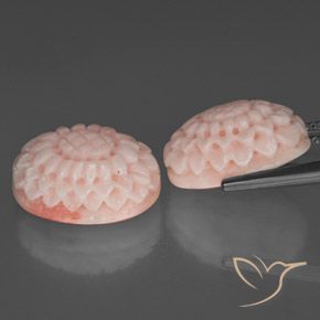 Gemme di Corallo Rosa cipria naturale da 16.70 ct, Taglio a fantasia, Opaco