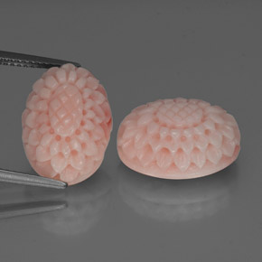 Corallo naturale rosa da 17,41 ct, forma fantasia, opaco