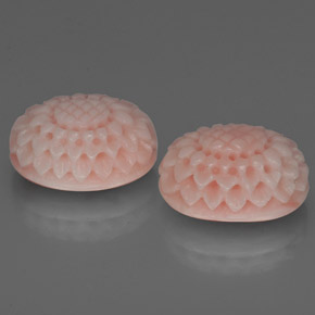 Corallo naturale rosa da 17,41 ct, forma fantasia, opaco