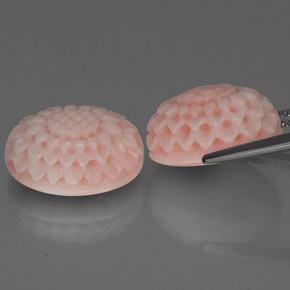 Corallo naturale rosa da 17,41 ct, forma fantasia, opaco