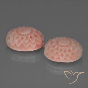Gemme di Corallo rosa fenicottero naturale da 16.80 ct, Taglio a fantasia, Opaco