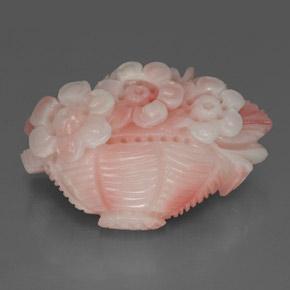 Corallo naturale rosa da 20,18 ct, taglio fiore, opaco