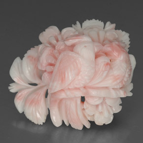 Corallo naturale rosa da 35,76 ct, forma fantasia, opaco