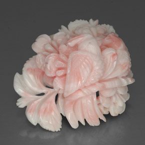 Corallo naturale rosa da 35,76 ct, forma fantasia, opaco