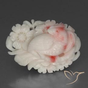 Corallo naturale rosa da 28,04 ct, forma fantasia, opaco