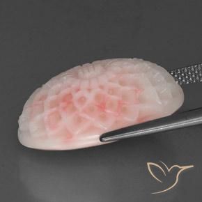 Corallo naturale rosa da 15,19 ct, forma fantasia, opaco