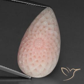 21.17ct Naturale Rosa chiaro Corallo, Taglio a fantasia, Opaco