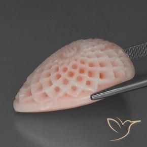 Corallo Rosa cipria naturale da 28.43 ct, Forma fantasia, Opaco