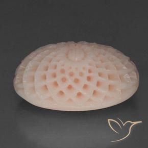 Corallo Rosa salmone naturale da 29.15 ct, Taglio a fiore, Opaco