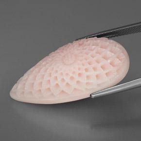 Corallo naturale rosa da 38,42 ct, forma fantasia, opaco