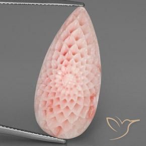 21.12ct Naturale rosa fenicottero Corallo, Taglio a fantasia, Opaco