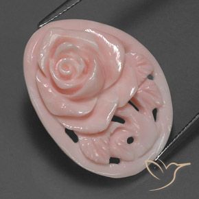 Corallo naturale rosa da 12,99 ct, taglio fiore, opaco