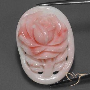 Corallo Rosa salmone naturale da 28.86 ct, Taglio a fantasia, Opaco