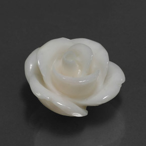 Corallo naturale bianco da 10,95 ct, forma fantasia, opaco