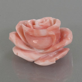 Corallo naturale rosa da 25,74 ct, forma fantasia, opaco